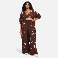 Nike Sportswear Phoenix Cozy Букле женская Loose Long Knit Cardigan цвет коричневый