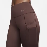 Nike Go женская Firm-Support С высокой Талией 7/8 лосины с карманамицвет коричневый