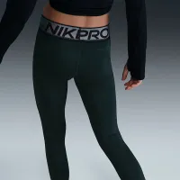 Nike Pro Big детские (Girls') Dri-FIT лосины with Shine Accents цвет зеленый