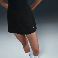 Nike Sportswear Chill Terry женская Mid-Rise French Terry Mini Skort цвет черный