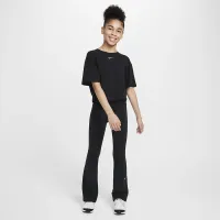 Nike One Relaxed Big детские (Girls') Dri-FIT Short-Sleeve Top цвет черный