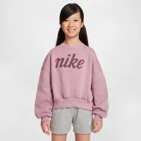 Nike Sportswear Club Fleece Girls' Boxy Crew-Neck свитшот цвет фиолетовый