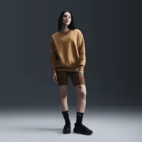 Nike Sportswear Phoenix Fleece женская оверсайз Crew-Neck свитшот цвет коричневый