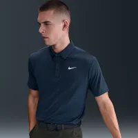 Nike Tour чоловічі Dri-FIT Textuколір червоний для гольфу Polo блакитний