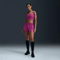 Nike One Convertible женская Light-Support Lightly Lined Longline Sports Bra цвет фиолетовый