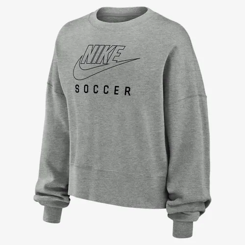 Nike Phoenix Fleece жіноча Soccer Crew-Neck світшот колір сірий