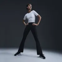 Nike Zenvy Rib женская Dri-FIT Short-Sleeve Top цвет белый