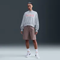 Nike Sportswear Phoenix Fleece женская оверсайз Crew-Neck свитшот цвет серый