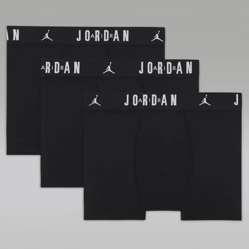 Nike Jordan Flight Dri-FIT Big дитячі бавовнянітруси (3 пари) колір чорний