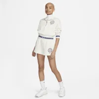 Nike Sportswear Phoenix Fleece Heritage жіноча З високою талією шорти колір коричневий