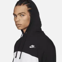 Nike Club Fleece чоловічі French Terry Color-Blocked Толстовка з капюшоном колір чорний