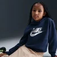 Nike Sportswear Club Fleece Big детские Толстовка с капюшоном синий