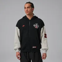 Nike Jordan Brooklyn мужские оверсайз Full-Zip Толстовка с капюшоном цвет черный