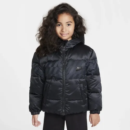 Nike Little детские Jacquard Hazard Stripe Puffer Куртка цвет черный