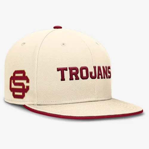 USC Trojans Primetime True мужские Nike Dri-FIT College Fitted Hat цвет коричневый