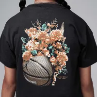 Nike Jordan Little детские Floral Jumpman футболка цвет черный