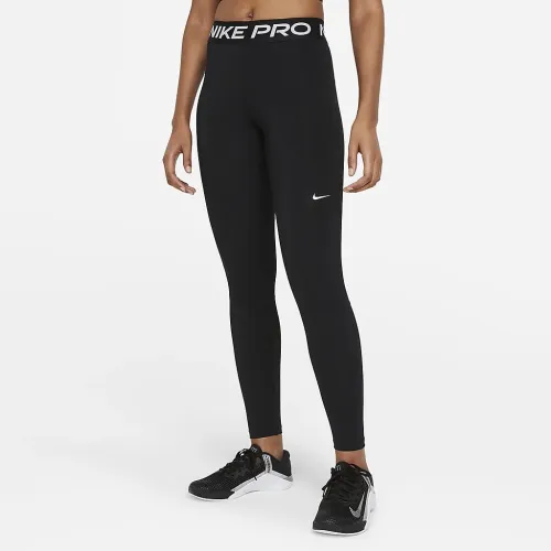 Nike Pro жіноча Mid-Rise Mesh-Paneled лосіни колір чорний