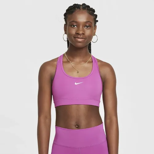 Nike Swoosh Big детские (Girls') Sports Bra цвет фиолетовый