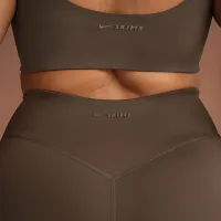 NikeSKIMS Matte женская С высокой Талией Slim Flaцвет красный лосины цвет коричневый
