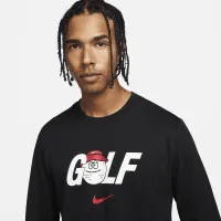 Nike мужские Long-Sleeve для гольфа футболка цвет черный