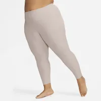 Nike Zenvy женская Gentle-Support С высокой Талией 7/8 лосины (большие размеры) цвет коричневый