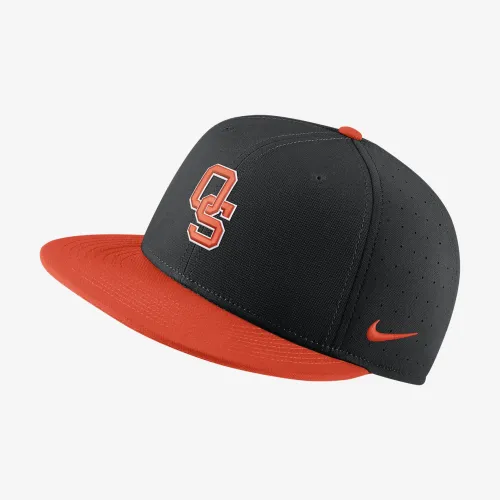 Oklahoma State Nike College Fitted Baseball Hat цвет черный