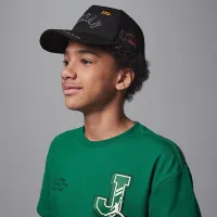 Nike Jordan Big дитячі Signature Curved Brim Cap колір чорний