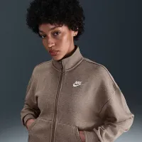 Nike Sportswear Club Fleece женская Loose Track Куртка цвет коричневый