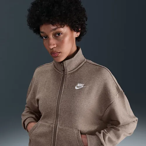 Nike Sportswear Club Fleece женская Loose Track Куртка цвет коричневый