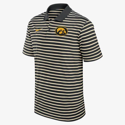 Iowa Hawkeyes Primetime Victory Striped чоловічі Nike Dri-FIT College Polo колір чорний