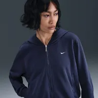 Nike Sportswear Chill Terry жіноча Loose Full-Zip French Terry Толстовка з капюшоном блакитний