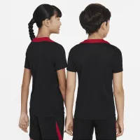 Liverpool FC Strike Big дитячі Nike Dri-FIT Soccer Short-Sleeve Knit Top колір чорний
