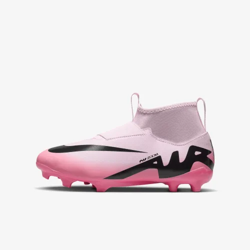 Nike Jr. Mercurial Superfly 9 Academy Little/Big детские MG High-Top футбольные бутсы Pink