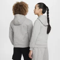 Nike Sportswear Club Fleece Big детские Толстовка с капюшоном цвет серый