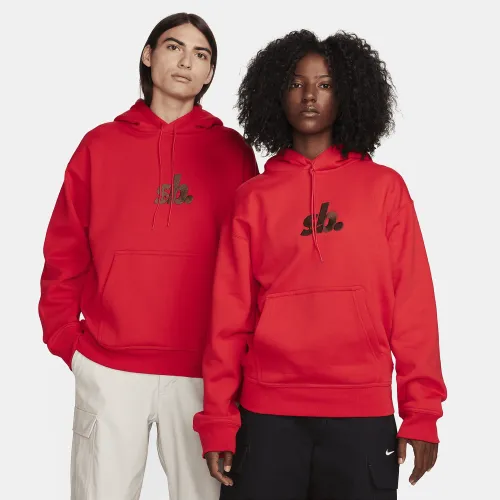 Nike SB Fleece Pullover Skate Толстовка з капюшоном колір червоний
