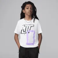 Nike Jordan Tatum Big дитячі JT Painting Graphic футболка колір білий