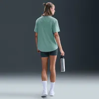 Nike One Relaxed женская Dri-FIT Short-Sleeve Top цвет зеленый