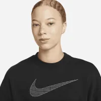 Nike Dri-FIT Get Fit жіноча French Terry Graphic Crew-Neck світшот колір чорний