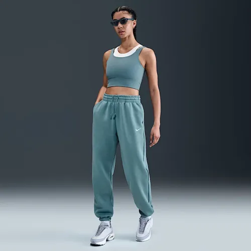 Nike Sportswear Phoenix Fleece женская С высокой Талией оверсайз Sweatpants синий