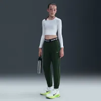 Nike Pro Fleece Big детские (Girls') Dri-FIT Joggers цвет зеленый