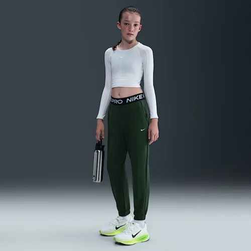 Nike Pro Fleece Big детские (Girls') Dri-FIT Joggers цвет зеленый