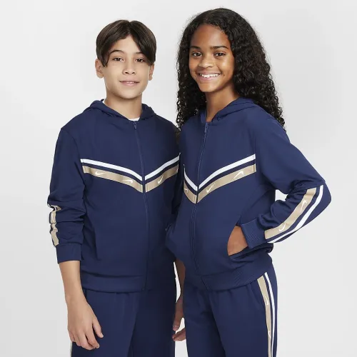 Nike Sportswear Club Big детские Full-Zip Knit Толстовка с капюшоном синий