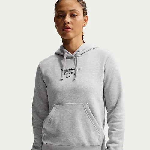 Nike женская Wrestling Pullover Толстовка с капюшоном цвет серый