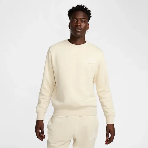 Nike Club чоловічі Fleece Crew колір коричневий