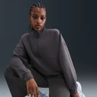 Nike 24.7 ImpossiblySoft жіноча Dri-FIT оверсайз 1/2-Zip Top колір сірий