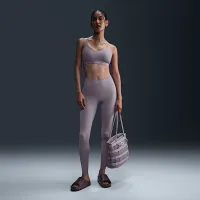 Nike Indy Light Support женская Padded Adjustable Sports Bra цвет серый