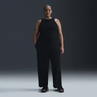 Nike Sportswear Phoenix Plush женская С высокой Талией Wide-Leg Cozy Fleece Pants (большие размеры) цвет черный