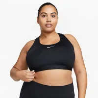 Nike Swoosh Medium Support женская Padded Sports Bra (большие размеры) цвет черный