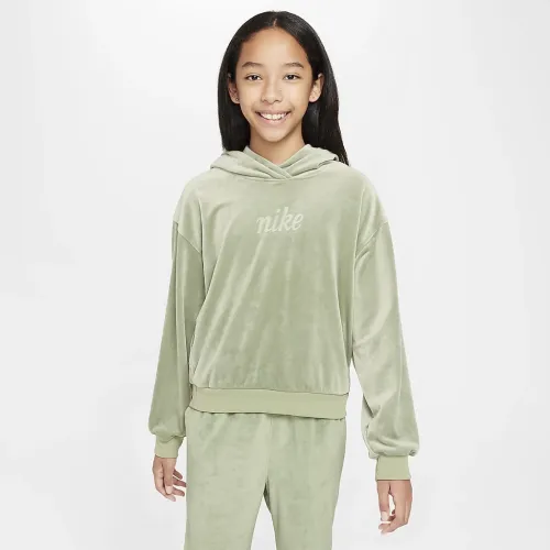 Nike Sportswear Girls' Pullover Толстовка з капюшоном колір зелений