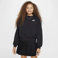 Nike Sportswear Club Fleece Girls' Boxy Crew-Neck свитшот цвет черный